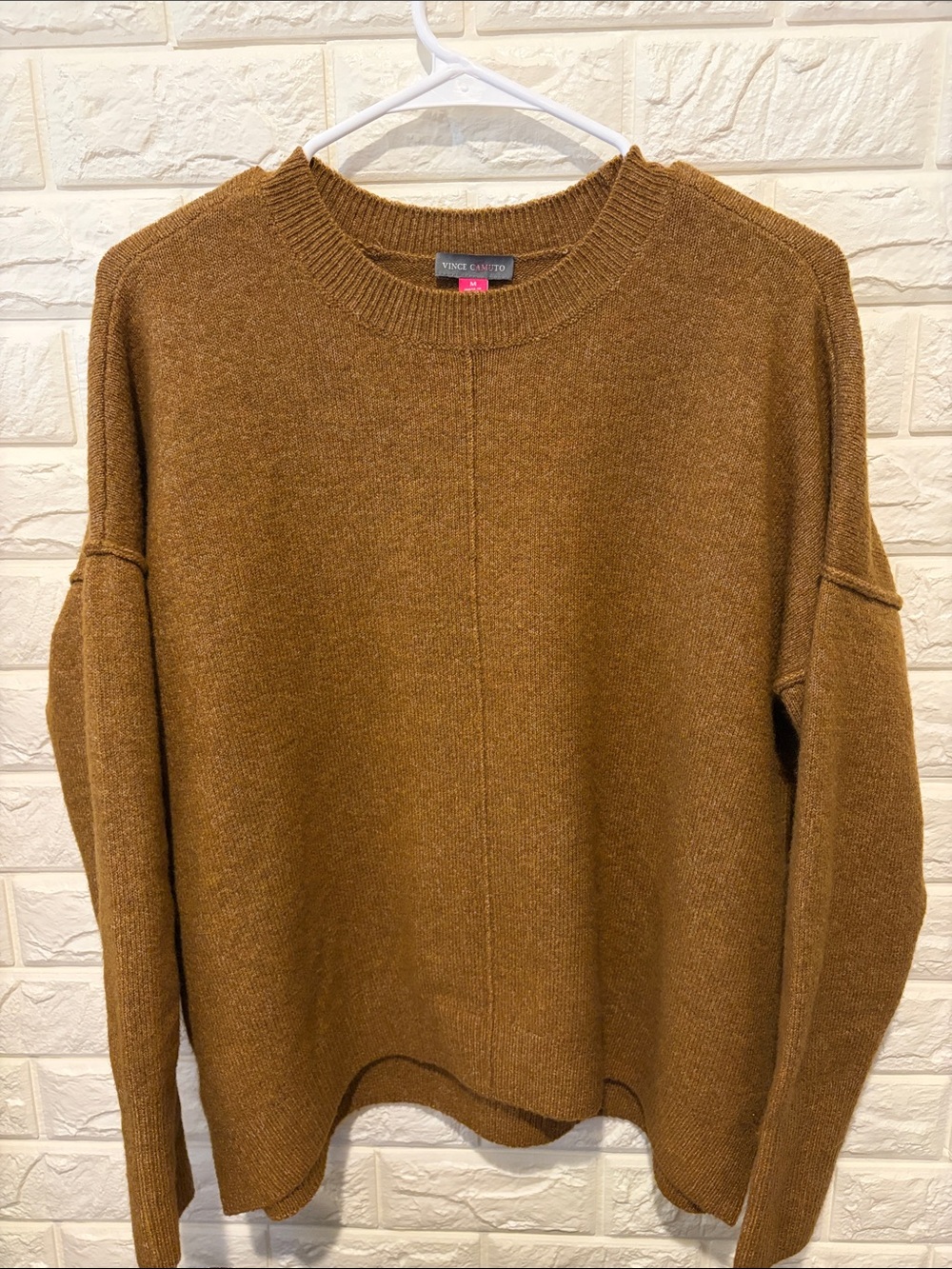 Vince Men's Crewneck Sweater in Chestnut Brown
